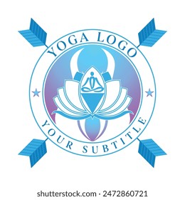 luxury lotus flower beauty Spa,Yoga logo design