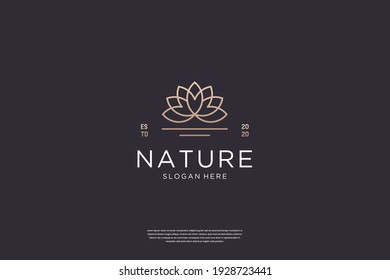 Luxury lotus flower logo design inspiration