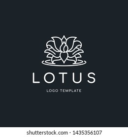 Luxury Lotus Flower Logo Template