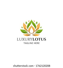 Luxury Lotus Flower Logo Template