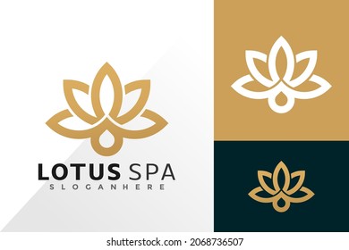 Luxus lotus Spa Logo Vektordesign. Abstraktes Emblem, Design-Konzept, Logos, Logotyp-Element für Vorlage