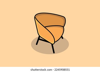 Luxury Lounge Sofa Chair vector illustration. Interior indoor objects icon concept. Sofa chair, armchair for living room vector design with shadow. Furniture for the home decoration design icon.