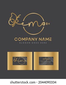 A luxury lovely and stunning script type M logo and business card template