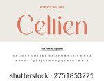 Luxury lowercase display font typeface to make your brand looks premium. Vector Fonts. Alphabet of sans serif font with modern typography. bold and tall vector font.