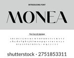 Luxury lowercase display font typeface to make your brand looks premium. Vector Fonts. Alphabet of sans serif font with modern typography. bold and tall vector font.