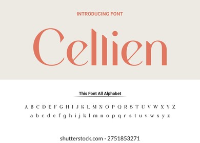 Luxury lowercase display font typeface to make your brand looks premium. Vector Fonts. Alphabet of sans serif font with modern typography. bold and tall vector font.