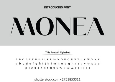 Luxury lowercase display font typeface to make your brand looks premium. Vector Fonts. Alphabet of sans serif font with modern typography. bold and tall vector font.