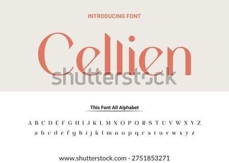 Luxury lowercase display font typeface to make your brand looks premium. Vector Fonts. Alphabet of sans serif font with modern typography. bold and tall vector font.