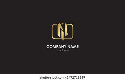 luxury m letter logo flat design