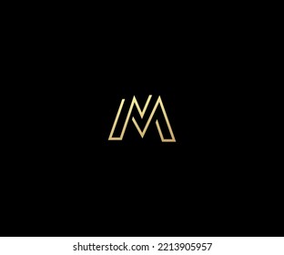 Logo des Luxury M Letter Vector Template Abstraktes Monogramm Symbol
