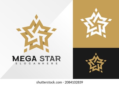 Luxury M Star Logo Design Vector Illustration Template