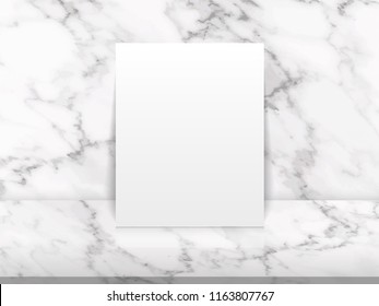 Luxury Mable Stand, Abstract texture floor top view for display your product and packaging design vector illustration