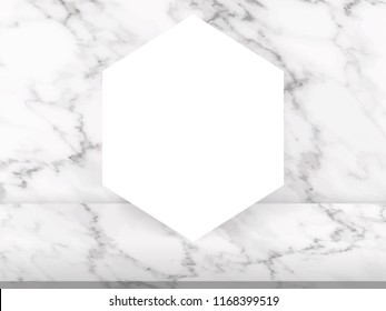 Luxury Mable Stand, Abstract texture floor top view for display your product and packaging design vector illustration