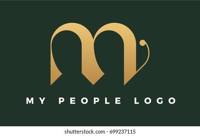 Luxury Makeup Artists Logo. Vector portrait illustration of two women