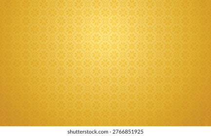 Luxury malay pattern golden background vector illustration malay element pattern bright yellow gold theme