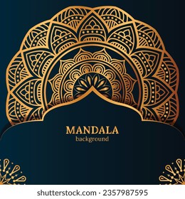 mandala de lujo con un fondo abstracto. Diseño decorativo de mandala para cubierta, tarjeta, impresión, afiche, pancarta, folleto, invitación.