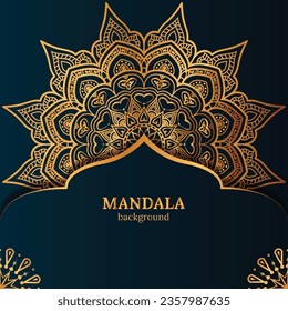mandala de lujo con un fondo abstracto. Diseño decorativo de mandala para cubierta, tarjeta, impresión, afiche, pancarta, folleto, invitación.
