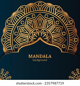 luxury mandala with abstract background. Decorative mandala design for cover, card, print, poster, banner, brochure, invitation.