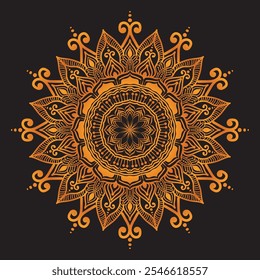  Un arte y fondo de mandala de lujo