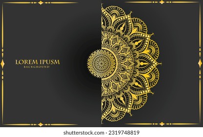 Luxury mandala art background with golden pattern style. Decorative mandala art element for print, poster, cover, brochure, flyer, banner, meditation, yoga, wedding, henna, tattoo, vector art