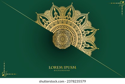 Luxury mandala art background with golden pattern style. Decorative mandala art element for print, poster, cover, brochure, flyer, banner, meditation, yoga, wedding, henna, tattoo, vector art