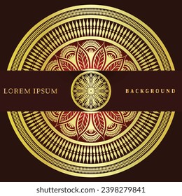 Luxury mandala art background with golden pattern style. Decorative mandala art element for print, poster, cover, brochure, flyer, banner, meditation, yoga, wedding, henna, tattoo, vector art