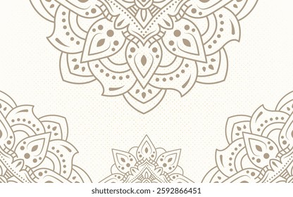 Luxury mandala art design template with minimalist background style