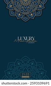 Luxury Mandala art design template in vertical layout