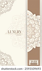 Luxury Mandala art design template in vertical layout