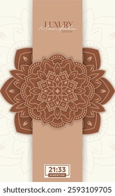 Luxury Mandala art design template in vertical layout