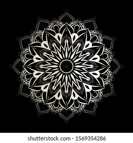 Luxury mandala art with golden background east style Luxury ornamental