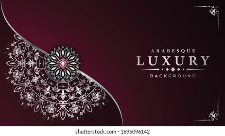 Luxury mandala background with arabesque pattern arabic islamic east style for Wedding card, book cover.
