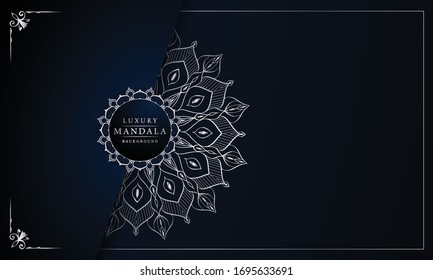 Luxury mandala background with arabesque pattern arabic islamic east style for Wedding card, book cover.
