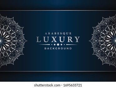 Luxury mandala background with arabesque pattern arabic islamic east style for Wedding card, book cover.
