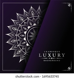 Luxury mandala background with arabesque pattern arabic islamic east style for Wedding card, book cover.

