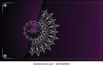 Luxury mandala background with arabesque pattern arabic islamic east style for Wedding card, book cover.
