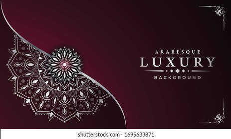 Luxury mandala background with arabesque pattern arabic islamic east style for Wedding card, book cover.
