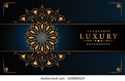 Luxury mandala background with arabesque pattern arabic islamic east style for Wedding card, book cover.