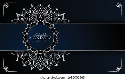 Luxury mandala background with arabesque pattern arabic islamic east style for Wedding card, book cover.
