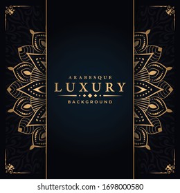Luxury mandala background with arabesque pattern arabic islamic east style for Wedding card, book cover.