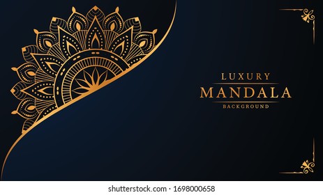 Luxury mandala background with arabesque pattern arabic islamic east style for Wedding card, book cover.
