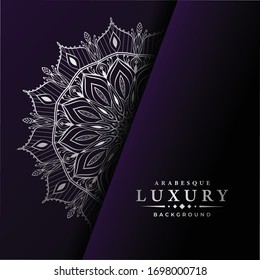 Luxury mandala background with arabesque pattern arabic islamic east style for Wedding card, book cover.
