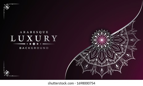 Luxury mandala background with arabesque pattern arabic islamic east style for Wedding card, book cover.
