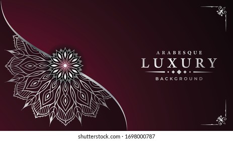 Luxury mandala background with arabesque pattern arabic islamic east style for Wedding card, book cover.
