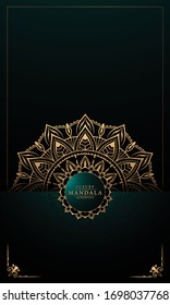 Luxury mandala background with arabesque pattern arabic islamic east style for Wedding card, book cover.
