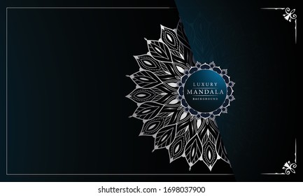 Luxury mandala background with arabesque pattern arabic islamic east style for Wedding card, book cover.
