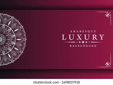 Luxury mandala background with arabesque pattern arabic islamic east style for Wedding card, book cover.
