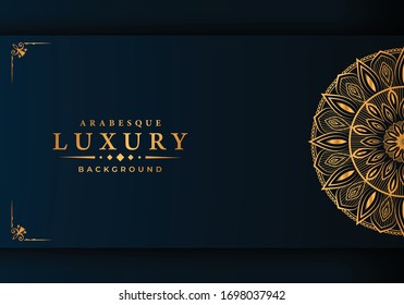Luxury mandala background with arabesque pattern arabic islamic east style for Wedding card, book cover.
