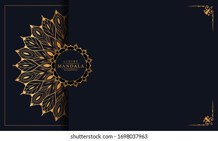 Luxury mandala background with arabesque pattern arabic islamic east style for Wedding card, book cover.
