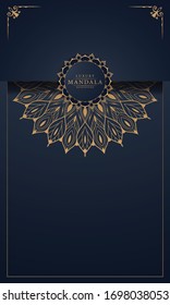 Luxury mandala background with arabesque pattern arabic islamic east style for Wedding card, book cover.
